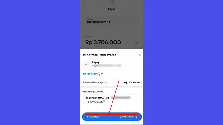 6. Konfirmasi Bayar Adira Lewat Livin Mandiri