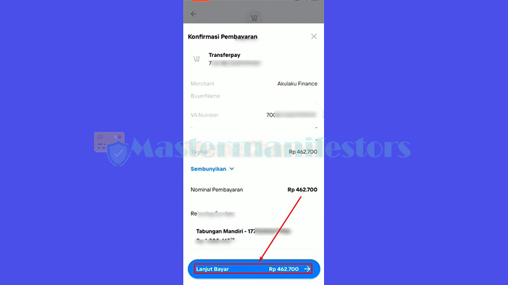 6. Konfirmasi Bayar M Banking Mandiri