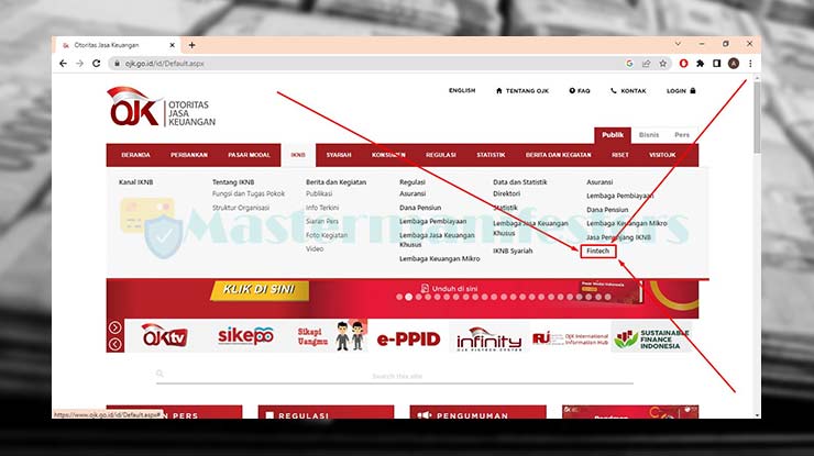 4. Pilih Tab Menu Fintech