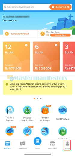 Masuk Menu Akun