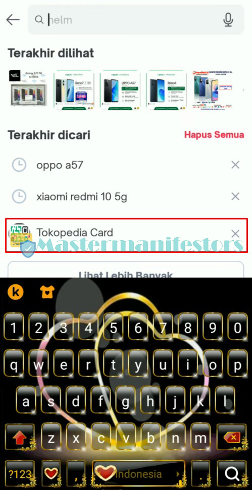 klik tokopedia card