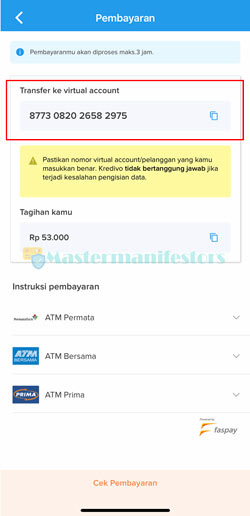 Salin Kode Pembayaran Kredivo Lewat GoPay