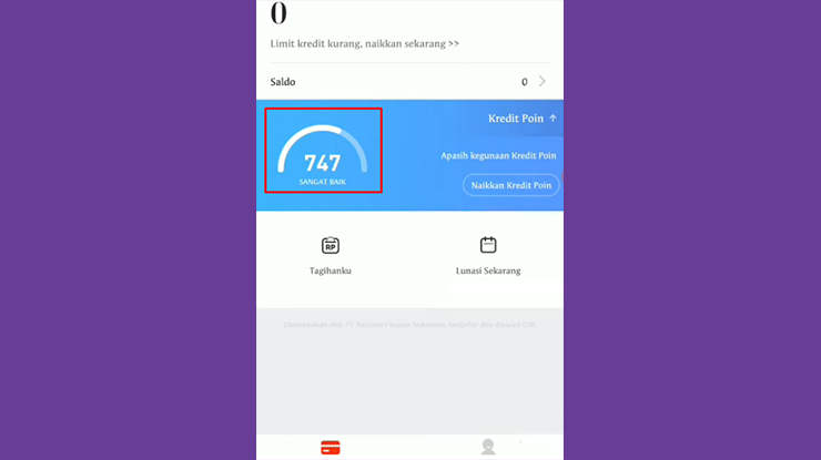 Muncul Informasi Kredit Poin Akulaku