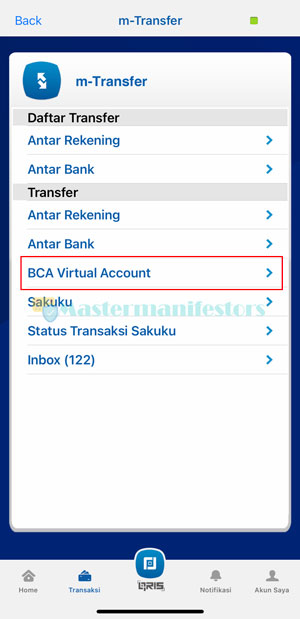 Pilih BCA Virtual Account