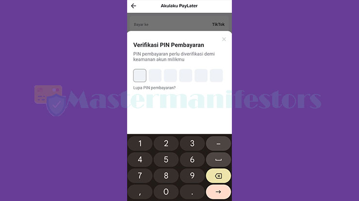 Masukakn PIN Pembayaran