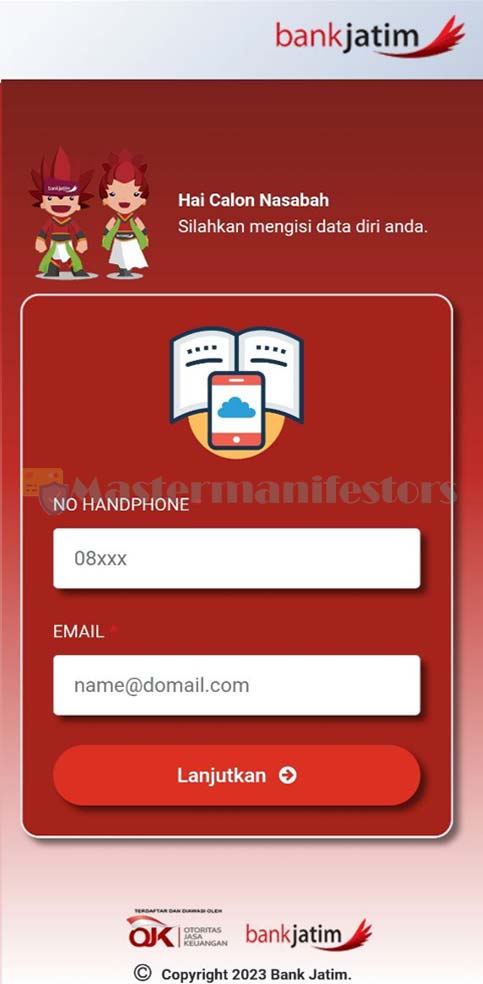 9. Masukkan Email dan Nomor Handphone Pribadi