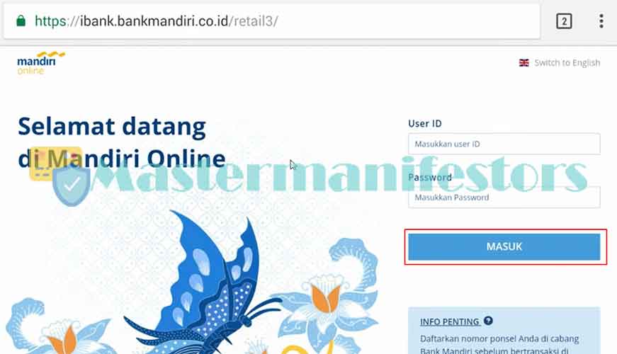 akun internet banking mandiri