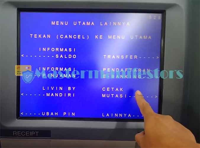 cek mutasi di mesin atm mandiri