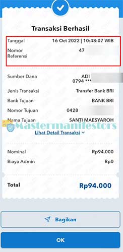 contoh nomor referensi transaksi bank bri