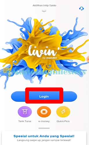 menu login livin mandiri