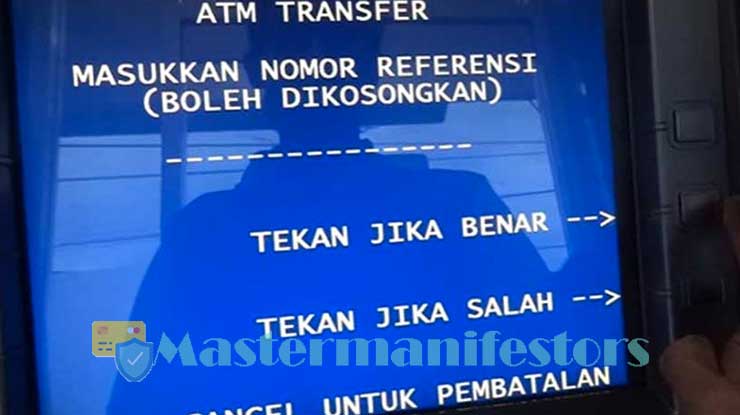 nomor referensi nasabah di mesin atm