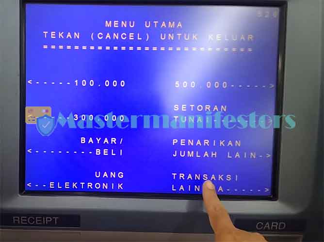 transaksi lainnya di mesin atm